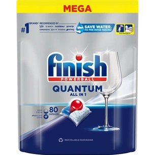 Таблетки для посудомийних машин Finish Quantum All in 1 80 шт. (5908252011490) зображення 1