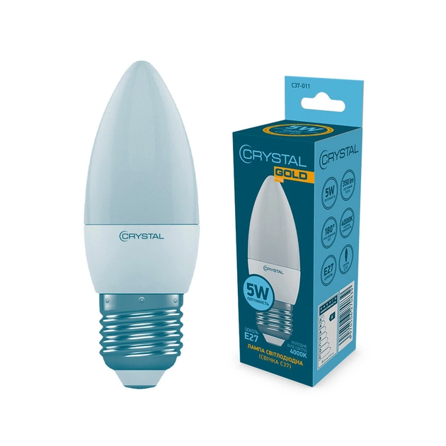 Лампочка CRYSTAL C37 5W PA Е27 4000K (C37-011) - зображення 1