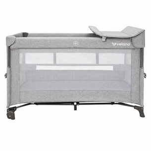 Дитячий манеж Velano з другим ярусом та пеленатором Tino, light grey (46159) изображение 1