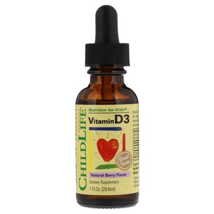 Вітамін ChildLife Вітамін D3 для Дітей в крапельках зі Смаком Ягід, 500 ME, Vi (CDL-10900) зображення 1