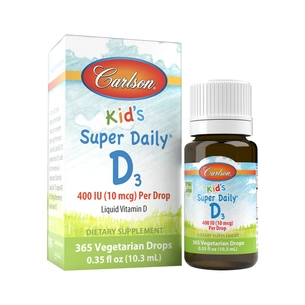 Вітамін Carlson Вітамін D3 для Дітей у Краплях, 400 МО, Kid's Super Daily D3 (CL01260) зображення 1