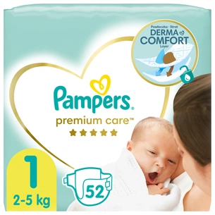 Підгузки Pampers Premium Care Newborn Розмір 1 (2-5 кг) 52 шт (8001841104751) зображення 1