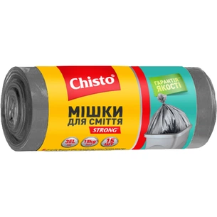 Пакети для сміття Chisto Strong 35 л 15 шт. (4823098407775) зображення 1