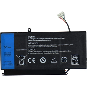 Акумулятор до ноутбука Dell Vostro 5470 VH748, 51Wh (4600mAh), 3cell, 11.1V, Li-ion AlSoft (A47934) зображення 1