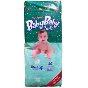 Підгузки BabyBaby Soft Premium Maxi 4 (7-18 кг) 50 шт (8588004865563) зображення 1