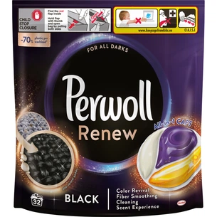 Капсули для прання Perwoll Renew Black для темних та чорних речей 32 шт. (9000101575828) зображення 1