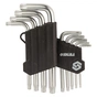 Ключ Sigma набір TORX 9шт T10-T50 CrV, короткі з отвором (4022211) - зменшене зображення 4