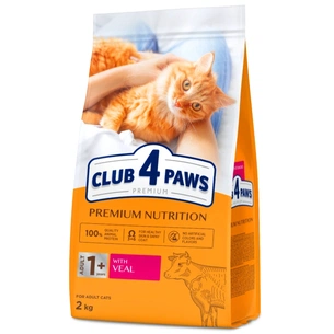 Сухий корм для кішок Club 4 Paws Premium з телятиною 2 кг (4820269140189) зображення 1