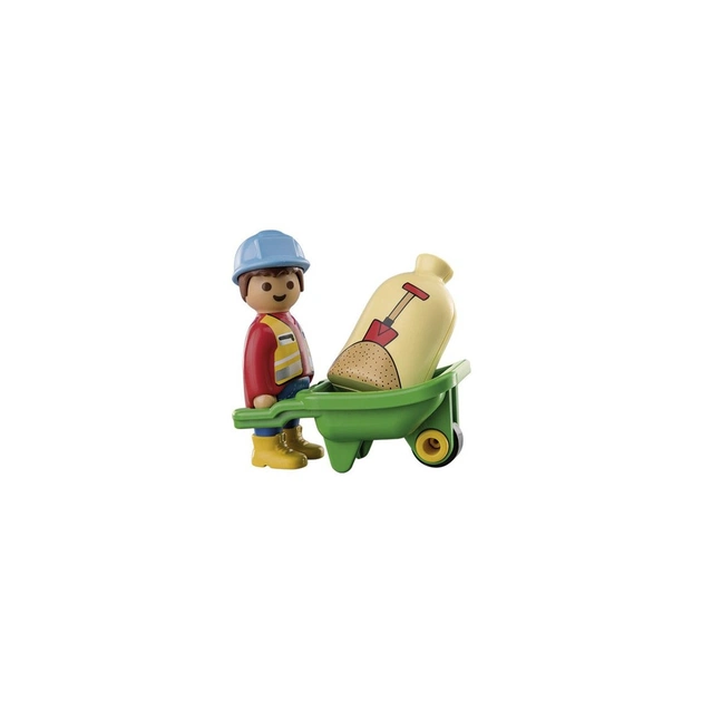 Конструктор Playmobil 1.2.3 Будівельник з тачкою (70409) - изображение 1