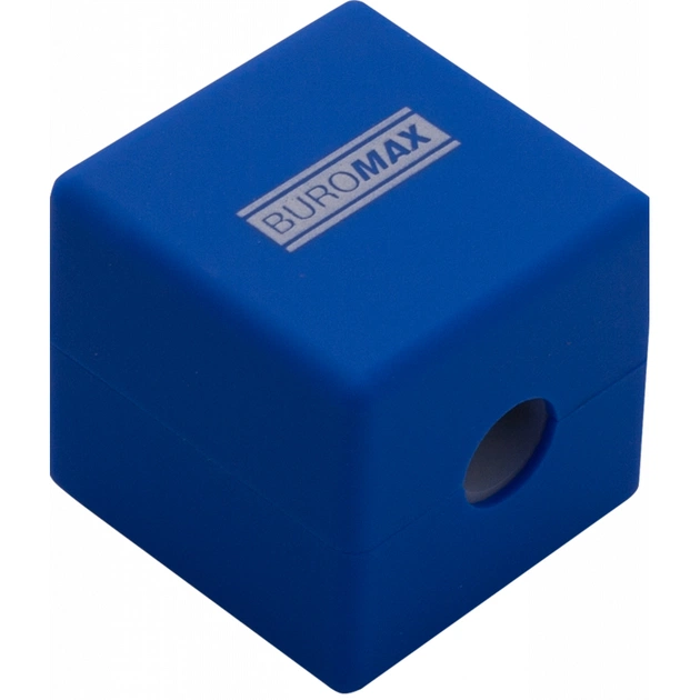 Точилка Buromax CUBE RUBBER TOUCH пластиковий корпус контейнер (BM.4757-1) - изображение 3