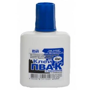 Клей КіП ПВА-К 40 мл з пензликом (GLUE-KIP-PVA-40ML) зображення 1