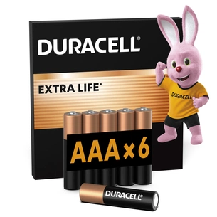 Батарейка Duracell AAA лужні 6 шт. в упаковці (5000394107472 / 81483511) зображення 1