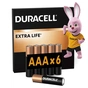Батарейка Duracell AAA лужні 6 шт. в упаковці (5000394107472 / 81483511) - зменшене зображення 1