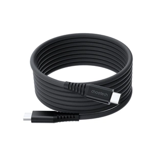 Дата кабель USB-C to USB-C 1.2m 240W magnetic black Choetech (XCC-1051-BK) зображення 1