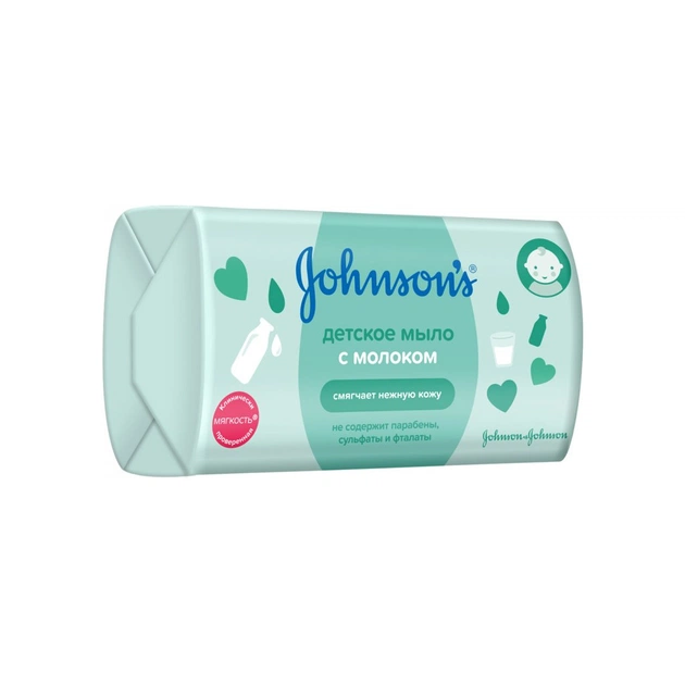 Дитяче мило Johnson’s baby з молоком 100 г (3574661329192) - изображение 1