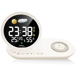 Настільний годинник Technoline Wireless Mobile Charging White (DAS302479) зображення 1