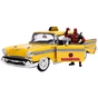 Машина Jada металева "Марвел. Жовте таксі" Чеві Бел Ейр (1957) з фігуркою Дедпула 1:24 (253225001) - зменшене зображення 2