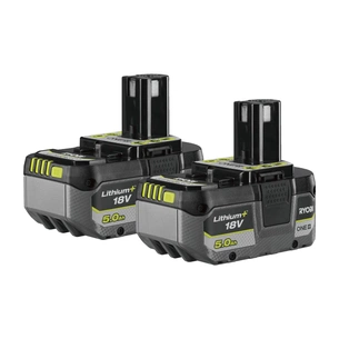 Набір акумулятор + зарядний пристрій Ryobi ONE+ RB1850X2 18V, 2х5Ah (5133005305) зображення 1