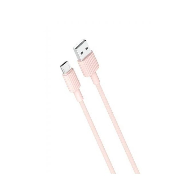 Дата кабель USB 2.0 AM to Micro 5P 1.0m 2.4A pink XO (NB156-M-PN) - изображение 1
