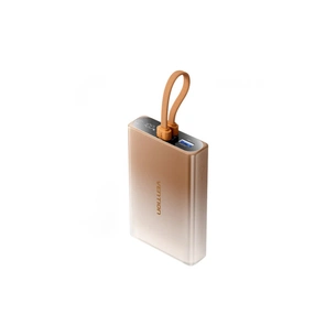 Батарея універсальна VENTION 10000mAh 22,5W PD, USB-A, USB-C In/Out, Lightning In/Out, LED display, Gold (FHZJ0) picture 1