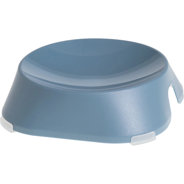 Посуд для котів Fiboo Flat Bowl миска без антиковзких накладок синя (FIB0126) - зображення 1