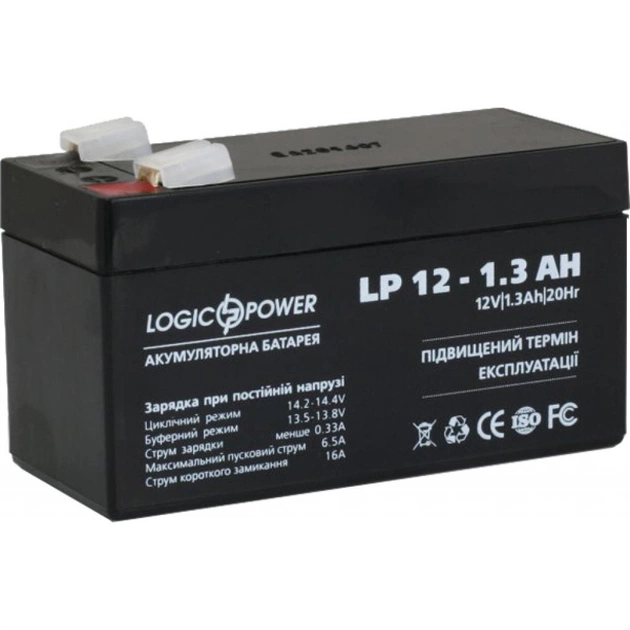 Батарея до ДБЖ LogicPower LPM 12В 1.3 Ач (4131) - изображение 3