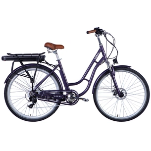 Електровелосипед Dorozhnik eCORAL 28" 19" 48B 12.5А*г St 2024 Сливовий (ELB-D-28-046) зображення 1