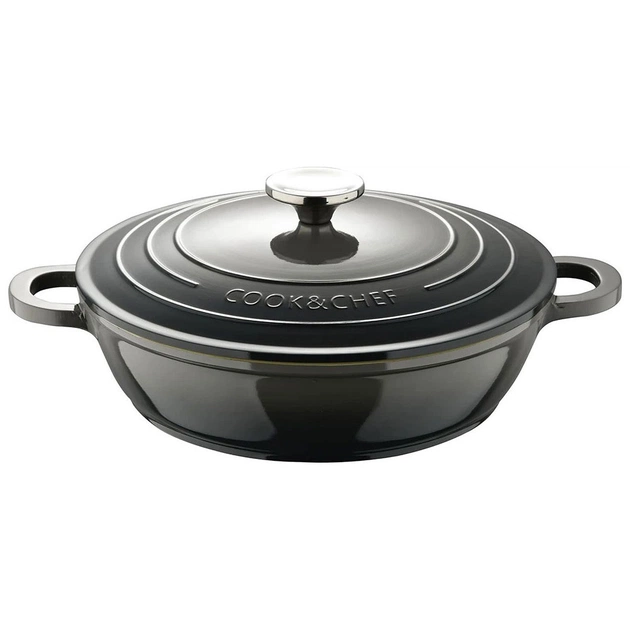 Сотейник Bergner Excalibur з кришкою 24 см Grey (BG-36103-GY) - зображення 1