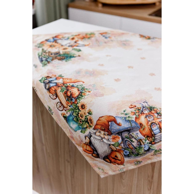 Скатертина Прованс гобеленова Гарбузові гноми 135х140 (036241) - зображення 10