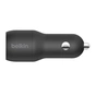 Зарядний пристрій Belkin Car Charger (24W) Dual USB-A, USB-A - Lightning, 1m, black (CCD001BT1MBK) - зменшене зображення 4