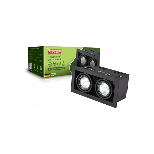 Світильник точковий Eurolamp LED GU10x2 black (LHK2-LED-GU10(black)) - picture 1