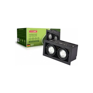 Світильник точковий Eurolamp LED GU10x2 black (LHK2-LED-GU10(black)) изображение 1