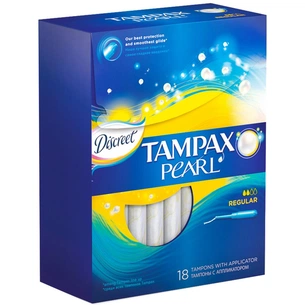 Тампони Tampax Pearl Regular с апликатором 18 шт (4015400532989) изображение 1