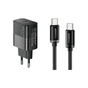 Зарядное устройство Essager USB-C PD20W + cable USB-C to USB-C 60W black (E20JSB1-SYTT1-T) - уменьшенное изображение 1