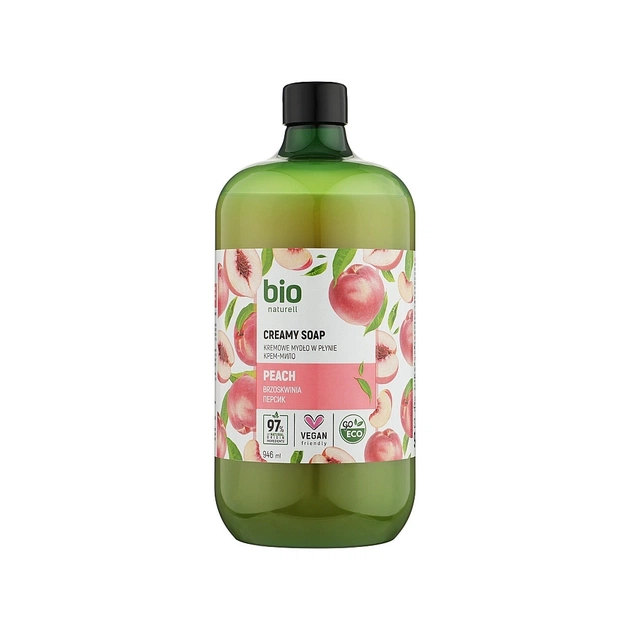 Рідке мило Bio Naturell Peach Creamy Soap Персик запаска 946 мл (4820168434525) - зображення 1