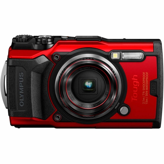 Цифровий фотоапарат Olympus TG-6 Red (Waterproof - 15m; GPS; 4K; Wi-Fi) (V104210RE000) - зображення 1