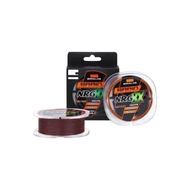 Шнур Brain NRG 8X sinking 200m 7.2kg brown 0.08mm (1858.20.87) - зображення 1