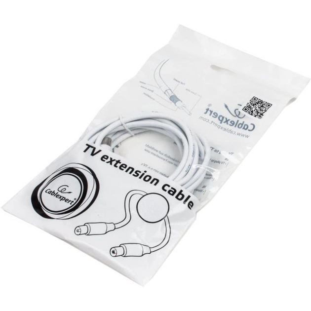 Кабель телевізійний 75 Ом 1.8m white Cablexpert (CCV-515-W) - picture 3