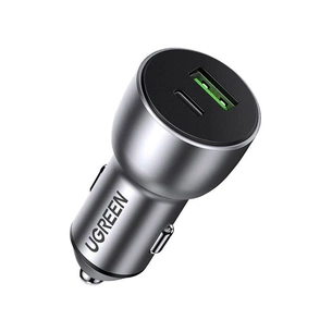 Зарядний пристрій Ugreen QC 3.0+QC 3.0 Dual USB-A 36W Fast Car Charger Space Grey (CD213) (60980) зображення 1