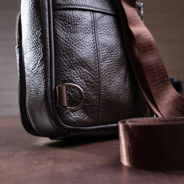 Сумка Vintage Чоловіча через плече Коричнева (14986) - зображення 8