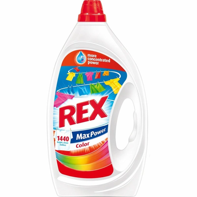 Гель для прання Rex Max Power Color, 3 л (9000101324044) - изображение 1