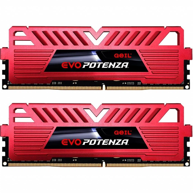 Модуль пам'яті для комп'ютера DDR4 32GB (2x16GB) 3200 MHz EVO POTENZA RED Geil (GPR432GB3200C16BDC) - изображение 1