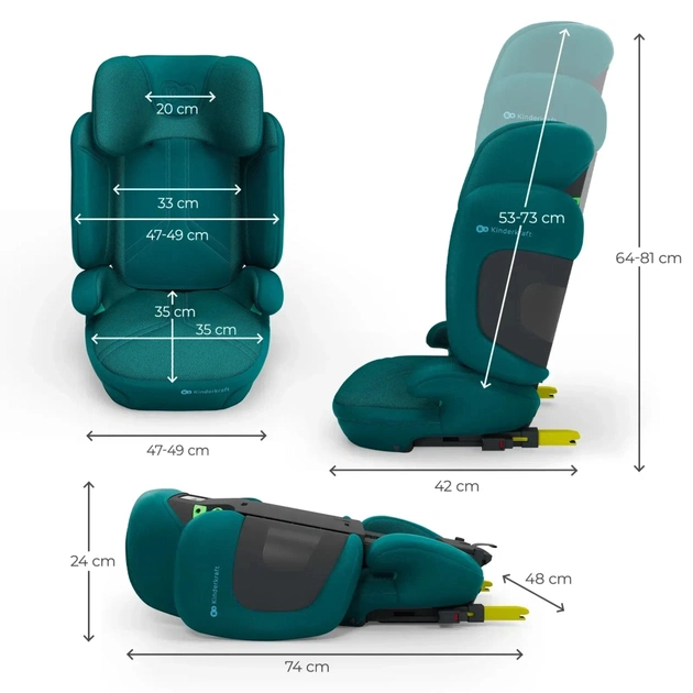 Автокрісло Kinderkraft Xpand 2 PRO i-Size Green (KCXPPR02GRE0000) (5902533929320) - picture 3