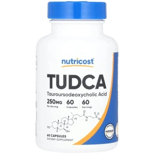 Вітамінно-мінеральний комплекс Nutricost Тауроурсодеоксихолева кислота, 250 мг, TUDCA, 60 капсул (NCS67527) зображення 1