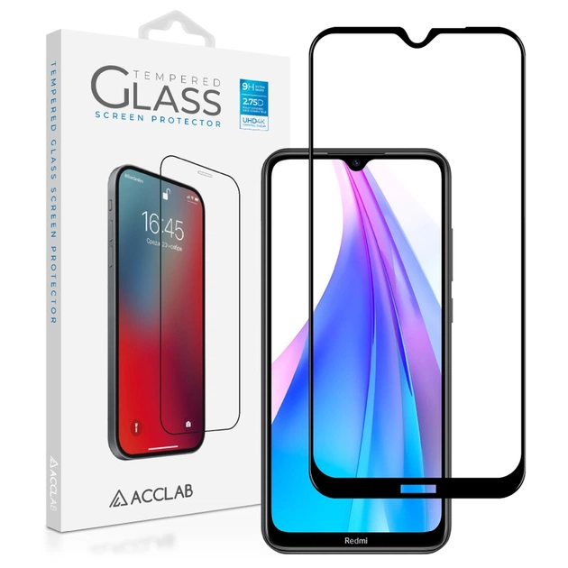 Скло захисне ACCLAB Full Glue Xiaomi Redmi Note 8T Black (1283126508776) - зображення 1