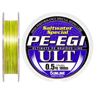 Шнур Sunline PE-EGI ULT 180m #0.5/0.117мм 3.9кг (1658.08.00) зображення 1