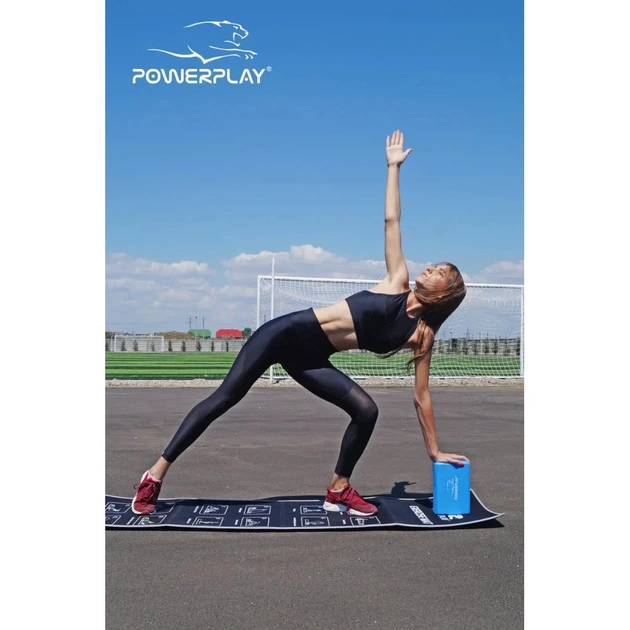 Блок для йоги PowerPlay 4006 Yoga Brick Синий (PP_4006_Blue_Yoga_Brick) - picture 7