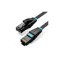 Патч-корд 1м, UTP cat 6 RJ-45 flat black Vention (IBJBF) - зменшене зображення 1
