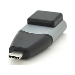Перехідник USB-C to RJ45 1000Mbps black Voltronic (YT-A-Type-C(M)/RJ-45(F)-B/27019) зображення 1