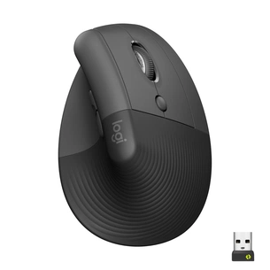 Мишка Logitech Lift Vertical Ergonomic Wireless/Bluetooth Graphite (910-006473) зображення 1